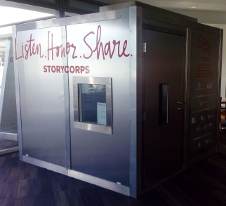 StoryCorps story booth at the San Francisco Public Library