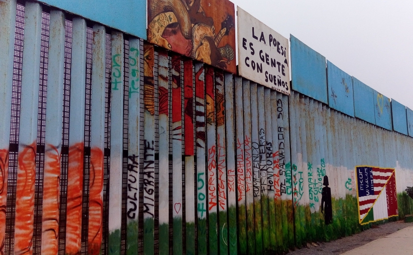The border wall in Tijuana up close